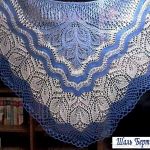 Ажурная шаль спицами