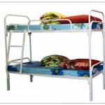 Кровати металлические - двух ярусные .