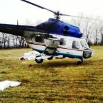 Авиационное разбрасывание селитры на пшеницу