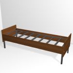 Кровати металлические с царгами и спинками ЛДСП, кровати для общежитий