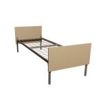 Кровати металлические с царгами и спинками ЛДСП, кровати для общежитий