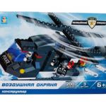 Конструктор пластиковый   воздушная охрана полицейский спецназ вертолет легосовместимый