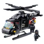Конструктор пластиковый   воздушная охрана полицейский спецназ вертолет легосовместимый