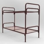 Кровать металлическая двухъярусная для рабочих