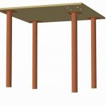 Столы обеденные на металлокаркасе