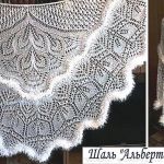 Нарядные ажурные шали, связанные спицами