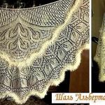 Нарядные ажурные шали, связанные спицами