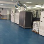 Сборное напольное покрытие из полимерной плитки для пола производственных цехов